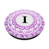 Cell Phone Pop Up Grip Holder,Monogram Mandala White Pink I PopSockets Grip and Stand for Phones and Tablets