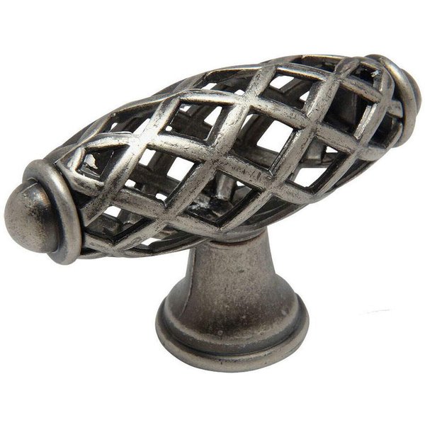 Cosmas 10 Pack 1749WN Weathered Nickel Cabinet Hardware Birdcage Knob