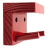 MWCSPORTS Full Size Bat and Ball Rack/Softball Holder Wall Mount Wood Display (Red)