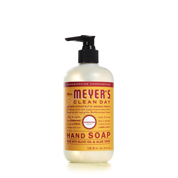 Mrs. Meyer's Hand Soap, Made with Essential Oils, Biodegradable Formula, Clementine, 12.5 fl. oz
