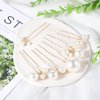 12 Pcs Pearl Hair Pins Bridal Hair Pins U Shaped Pearl Hair Clips Pearl Hair Accessories Hair Pearls Decorative Hair Pins Pearl Bobby Pins for Brides Bridesmaid Women Girls