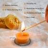 25PCS Pure Beeswax Tealight Candles, Natural Scent, Clear Cup