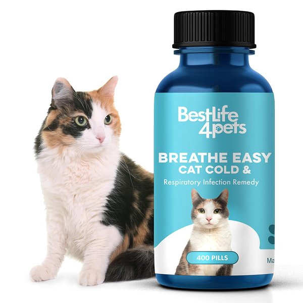 BestLife4Pets | Breathe Easy for Cat | Improve Your Cats Respiratory Systems and Breathing| Cat Antihistamine for Sneezing and Nose Congestion | Pills
