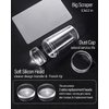 1.1 Inch Clear Silicone Nail Stamper for French Tip Manicure Silicon Jelly Stamp Nail Art Design Tools Soft Rubber Nail Stamping Sponge and Scraper Kit