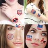 20Pcs 4th of July Tattoos Kids Adults,Independence Day Face Body Temporary Tattoo Stickers Waterproof Red Blue White Accessories American Flag USA Star Patriotic Memorial Labor Day Party Decorations