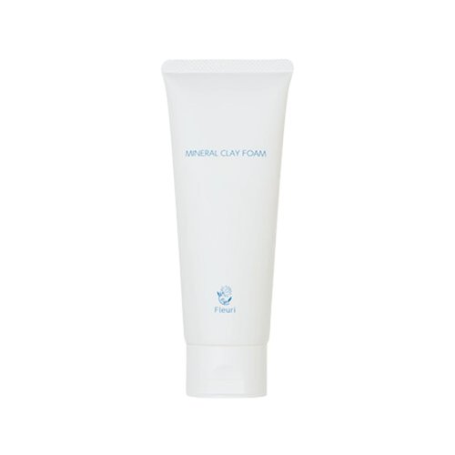 Fleuri - Mineral Clay Foam - Gentle Face Cleanser, Face Wash, Daily Facial Cleanser for Sensitive Skin, Moisturizing Face Wash for Normal to Dry Skin, Made in Japan, 3.5 fl oz, 100g