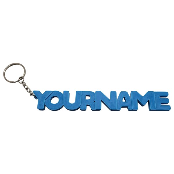 Bold Letter Personalized Keychain, 3D Printed Keyring, Custom Name, Personalised Party Favor, 3D Printed Keychain, Stocking Stuffer (Custom)