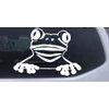 White 10in X 7.3in - Tree Frog Animals Car Window Wall Laptop Decal Sticker