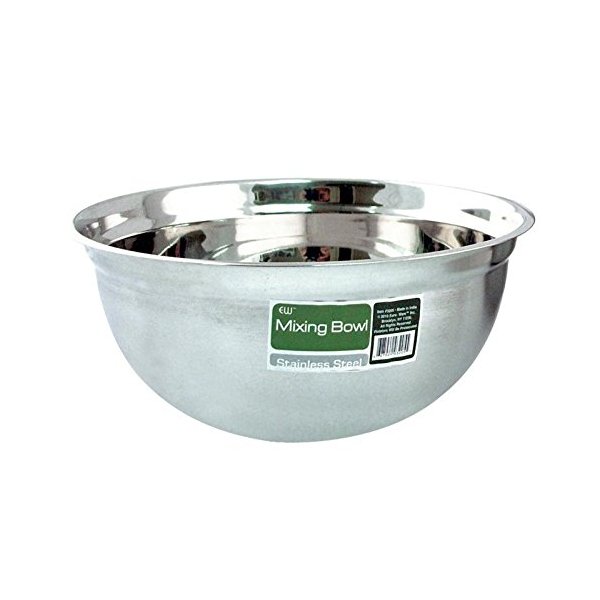 Euro-Ware Mixing Bowl, 5 Quart, Stainless Steel