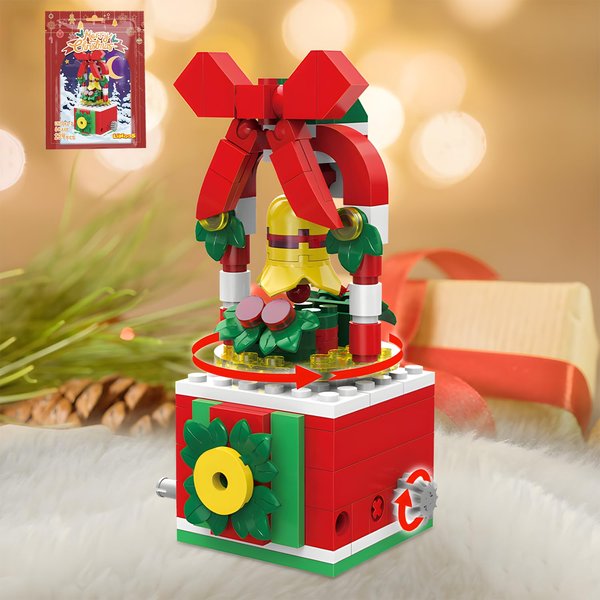 Christmas Building Blocks Sets Rotating Christmas Bells Building Sets for Kids 2024 Christmas Kits Small Xmas Building Brick Toys Gifts for Adults Teens Kids Girls Boys Ages 6+(134PCS Small Size)