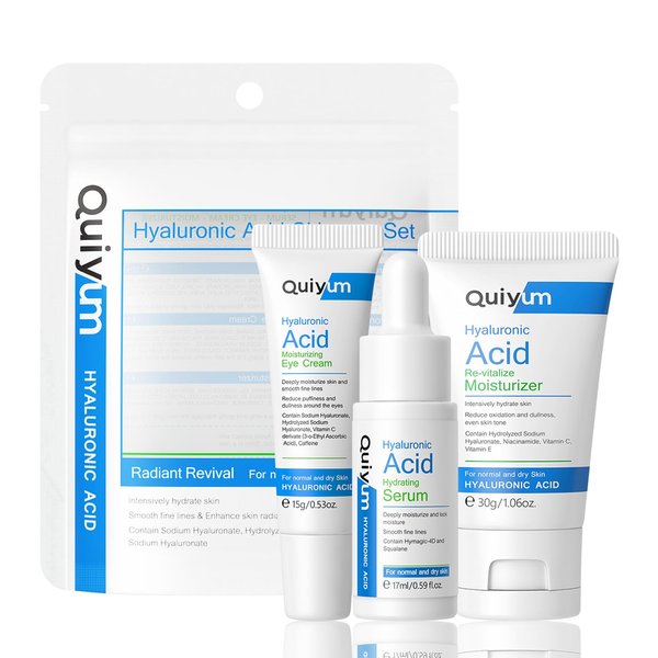 Hyaluronic Acid Teenage Girls Gifts Skincare Set, Skin Care Sets & Kits, Travel Size Face Care Set-Serum-Moisturizer-Eye Cream