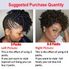 BECUS 3Packs 20inch Saniya Kenzie Curl Short Curly Crochet Braids Hair Extension for Black Women Curl Diameter (16mm) Tapered Cut Jamaican Bounce Jumpy Wand Hair Extensions(#1B/30)
