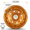 KSEIBI 644030 Diamond Concrete Grinding Wheel 4 1/2 inch for Polishing and Cleaning Stone Concrete Surface, Cement, Marble, Rock, Granite, and Thinset Removing, Angle Grinder Wheels Cup