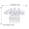 Foyte Crystal Bride Wedding Hair Comb Silver Rhinestone Bridal Headpieces Pearl Hair Pieces Bridesmaid Side Combs Hair Accessories for Women and Girls (butterfly rhinestone)