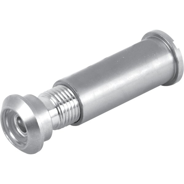 Prime-Line U 10347 Door Viewer, 15/32 In. x 160 Degree, Solid Brass Housing, Glass Lens is U.L. Listed, Satin Nickel Plated Finish (Single Pack)