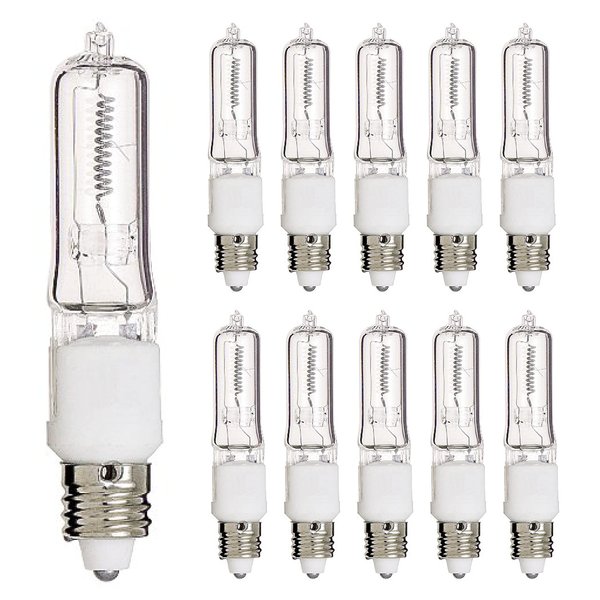 (Pack Of 10) Q150CL/MC - 150 Watt JD T4 E11 Mini Candelabra Base 120V Clear Light Bulbs