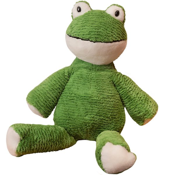 ELAINREN Sleepy Frog Plush Cute Toy Soft Frog Stuffed Animals Green Frog Plushie- Hug and Cuddle with Squishy Fabric and Stuffing -Kawaii Frog Dolls Gift,14''(Only for Age 14+)