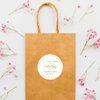 Andaz Press Personalized Round Circle Wedding Favor Gift Labels Stickers, Metallic Gold Ink, Thank You for Celebrating with US, 40-Pack, Custom Made Any Name