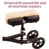 Universal Knee Scooter Pad Cover - Knee Walker Pad Cover Cushion - Plush Synthetic Faux Sheepskin, Fits Most Knee Scooters