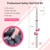 Rolybag Cuticle Nail Drill Bits Needle Shape Cuticle Drill Bit for Nail Diamond Drill Bits 3/32” Professional Safety Cuticle Clean Drill for Electric Remove Cuticle Dead Skin Manicure Tools (Fine)