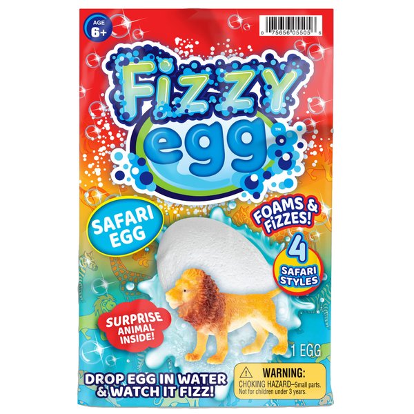 JA-RU Fizzy Egg Surprise Toys (1 Egg) w/Surprise Mystery Dinosaur & Sea Animal Toy. Like Kids Bath Bombs. Fun Shower & Bath Toys for Boys & Girls. Bathbombs Easter Egg Basket Toy Gifts. 5505-1