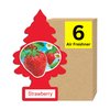 LITTLE TREES Car Air Freshener | Hanging Paper Tree for Home or Car | Strawberry | 6 Pack