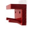 MWCSPORTS Full Size Bat and Ball Rack/Softball Holder Wall Mount Wood Display (Red)