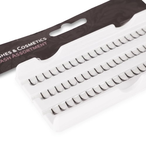 Knot Free Cluster Lashes Kit With Everlasting Eyelash Glue - Short, Medium, Long Eyelash Extensions.