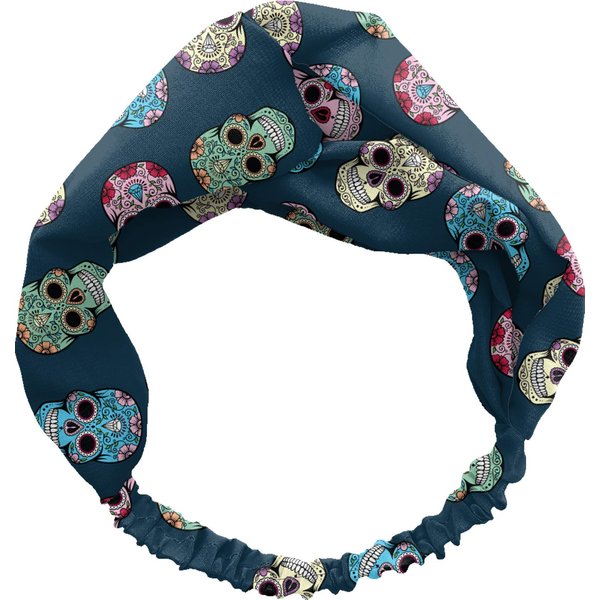 Spoontiques - Headband - Printed Fabric Hair Bands - Knotted Hair Band for Everyday Use - Sugar Skull