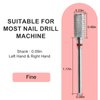 Vnjaoi Safety Nail Drill Bits, 3/32'' Carbide Bits, Professional Nail Efile Bit For Nail Drill Machine, Suitable for Manicure Pedicure Cuticle Gel Polishing, Beginners Bits (Silver, Fine Grit)