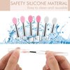 Teaaha 6 PCS Lip Applicator Silicone Lip Mask Applicator Reusable with Caps, Silicone Lip Brush Makeup Applicator, Beauty Tool Kits for Lipstick Lip Mask Lip Gloss Balm Eyeshadow Lip Scrub Applicator