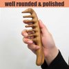 Moreinday Wooden Comb Massage Comb Scalp Massager Wide Tooth Wood Comb for Women Men - Green Case