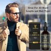 Beard Growth Oil with Biotin – Thickening and Conditioning Beard Oil Growth - Natural Beard Serum for Facial Hair Growth for Men by Striking Viking (Sandalwood, 2 Fl Oz (Pack of 1))