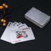 EAY Playing Cards Waterproof Plastic Playing Cards Poker Cards Luxury Sliver Foil Diamond Color Standard Size 52+2 Poker (Sliver) …