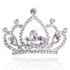 Yean Princess Crown Comb Mini Crystal Tiara Hair Comb Silver Rhinestone Tiara Birthday Party Favors Decorations and Accessories for Girls (Silver)