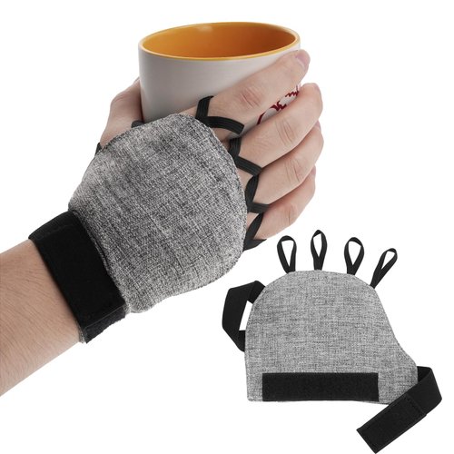 Zipcase Weighted Gloves for Tremors to Provide Hand Stability and Improve Hand Dexterity, Perfect Writing Weights & Hand strenthening Tool（2 x 1/2lb, Each Glove） Gray