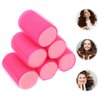 LALAFINA Sponge Hair Curlers - 8 Pcs Soft Foam Overnight Self-Grip Hair Styling Curlers for Women and Girls with Blue Bangs and Clips