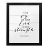 The Joy Of The Lord - Nehemiah 8:10 - Bible verse Wall Art Print, This Motivational Christian Wall Decor Is Perfect Print For Home, Office, Church Decor, and Christian Gift. Unframed - 8x10”