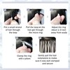 Hetto Human Hair Extensions, 22 Inch Black Microbead, Straight Microlink Hair Extensions, 50 Strands, 50g, Jet Black #1