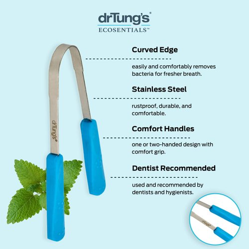 Dr. Tung's Stainless Steel Tongue Cleaner,Assorted Colors