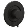 Moen Align Matte Black Pressure Balancing Modern Tub and Shower Trim Kit, Featuring Bathroom Shower Lever Handle for Temperature Adjustment, Shower Faucet Handle (Posi-Temp Valve Required), T2191BL