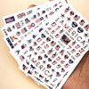 4th of July Nail Art Stickers,Independence Day Nail Stickers,3D Self-Adhesive Memorial Day Stickers for Nails Art Design,American Flag Patriotic Heart Star Decals for Fourth of July Nail Decoration…