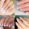 1140 Pieces French Manicure Nail Stickers Self Adhesive French Tip Nail Art Stickers V-Shaped Moon Nail Tip Strips French Manicure Nail Guides for DIY Decoration Stencil Tools Kits（30 Sheets）