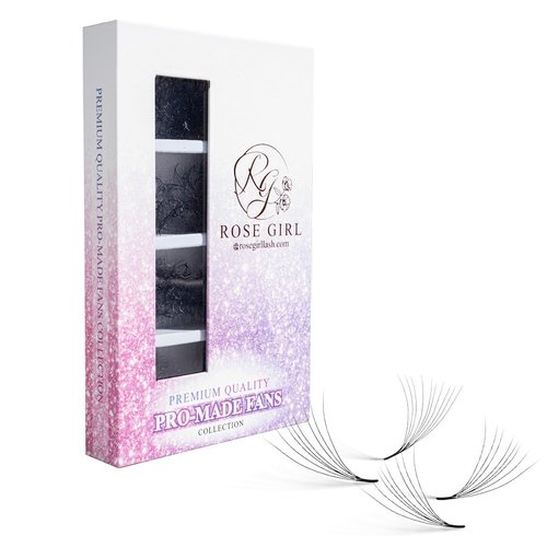 ROSE GIRL LOOSE MIX 4-1000 Hand Fan-Natural Look Volume Eyelashes 3D-16D C CC D DD Curl-False Lashes Extensions-Faux Mink Lashes-Thickness 0.03~0.1mm- 8~20mm Length(Mix 10D-0.05-C-13-14-15-16 mm)