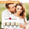 Date Night Dice - Creative After Dark Edition, 5 Wooden Board Game for Couple Date Night,Funny Date Wooden Decision Date Night Dice,Valentine's Day Anniversary Couple Games Gifts (Wood Color)