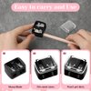 5 Pcs Cosmetic Pencil Sharpener, Eyeliner Sharpener Makeup Sharpener Small Lip Pencil Sharpener Manual Cosmetic Pencil Sharpener for Eyeliner Lip Liner Pencils (Black)