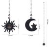 Dotlite Ceiling Fan Pull Chain Set Decorative Totem Bohemia Pull Chain Pendant Extension 12 Inches Lighting Fan Beaded Ball Fan Pull Chain Extender Ornament with Connector Moon and Sun (Bronze)