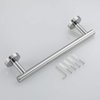 USHOWER Polished Chrome Hand Towel Bar, 9-Inch Towel Racks for Bathroom Wall-Mounted, SUS304 Stainless Steel Towel Rod (Total Length 12-Inch)