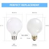 hansang G25 LED Globe Light Bulbs, 60W Equivalent, 5000K Daylight Bathroom, E26 Base, Eye-Friendly Vanity Round, Perfect for Vanity Makeup Mirror, 120V CRI85+ Non-Dimmable 4Pack