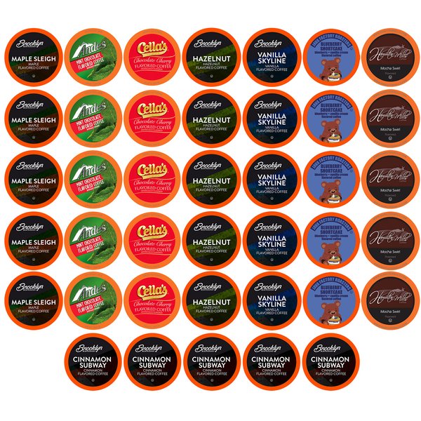 Best of The Best Flavored Coffee Pods, Variety Sampler Pack for Keurig K Cup Brewers, 40 Count - Flavored Coffee Lovers, Great Gift - 5 Cups Of Each Flavor